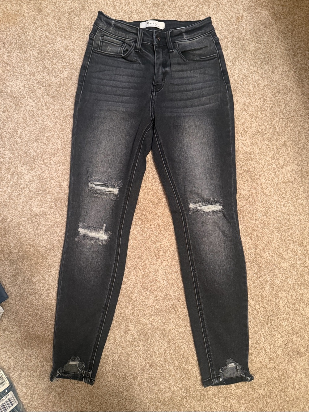 KanCan Distressed High-Rise Black Skinny Jeans